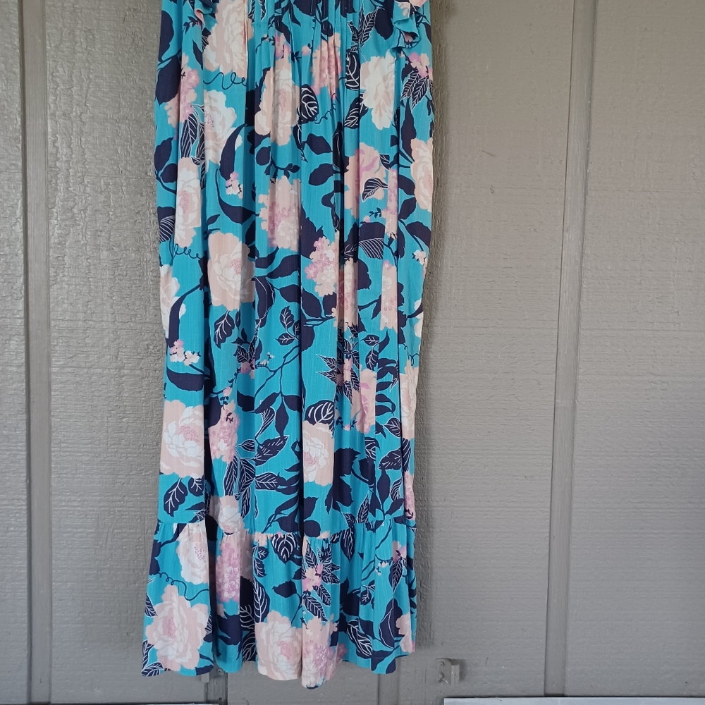 Anthropologie Maeve Cassandra Maxi Dress Size XL Women Feminine Pockets Buttons - Picture 4 of 15